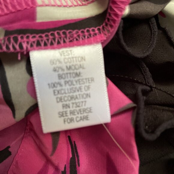 Elle Black & Pink Floral Dress With Ruffle One-Shoulder Detail XS - Picture 15 of 15